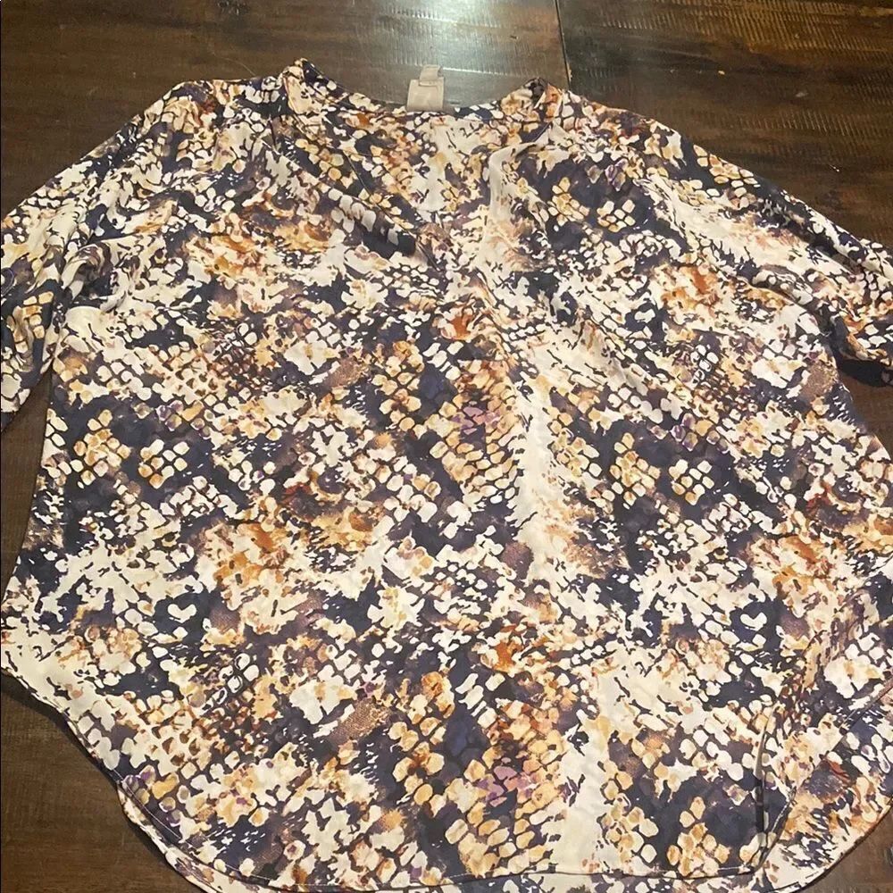 Ladies Worthington Printed blouse Size 0X